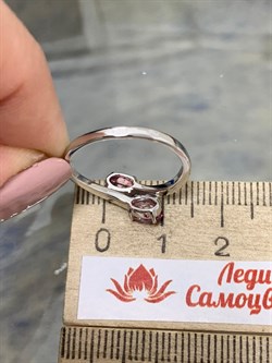 *Кольцо р.17 Розовый Топаз цв Белое арт. К222-6110ТРз-593 вес 2,08 г - фото 167932 *Кольцо р.17 Розовый Топаз цв Белое арт. К222-6110ТРз-593 вес 2,08 г - фото 167932