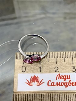 *Кольцо р.17 Розовый Топаз цв Белое арт. К222-6110ТРз-593 вес 2,08 г - фото 167933 *Кольцо р.17 Розовый Топаз цв Белое арт. К222-6110ТРз-593 вес 2,08 г - фото 167933