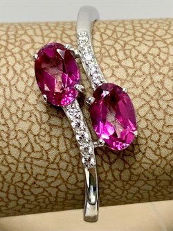 *Кольцо р.19 Розовый Топаз цв Белое арт. К222-6110ТРз-947 вес 2,17 г - фото 167946 *Кольцо р.19 Розовый Топаз цв Белое арт. К222-6110ТРз-947 вес 2,17 г - фото 167946