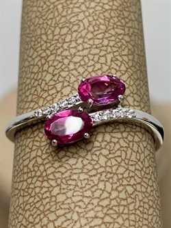 *Кольцо р.19 Розовый Топаз цв Белое арт. К222-6110ТРз-947 вес 2,17 г - фото 167948 *Кольцо р.19 Розовый Топаз цв Белое арт. К222-6110ТРз-947 вес 2,17 г - фото 167948