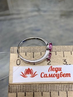 *Кольцо р.19 Розовый Топаз цв Белое арт. К222-6110ТРз-947 вес 2,17 г - фото 167952 *Кольцо р.19 Розовый Топаз цв Белое арт. К222-6110ТРз-947 вес 2,17 г - фото 167952