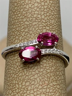 *Кольцо р.17,5 Розовый Топаз цв Белое арт. К222-6110ТРз-616 вес 2,07 г - фото 167958 *Кольцо р.17,5 Розовый Топаз цв Белое арт. К222-6110ТРз-616 вес 2,07 г - фото 167958