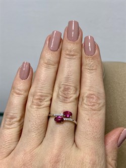 *Кольцо р.17,5 Розовый Топаз цв Белое арт. К222-6110ТРз-616 вес 2,07 г - фото 167959 *Кольцо р.17,5 Розовый Топаз цв Белое арт. К222-6110ТРз-616 вес 2,07 г - фото 167959