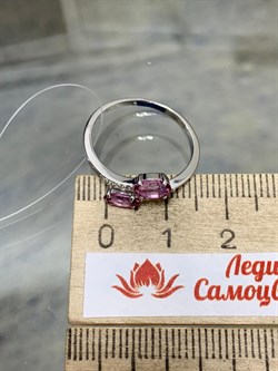 *Кольцо р.17,5 Розовый Топаз цв Белое арт. К222-6110ТРз-616 вес 2,07 г - фото 167961 *Кольцо р.17,5 Розовый Топаз цв Белое арт. К222-6110ТРз-616 вес 2,07 г - фото 167961