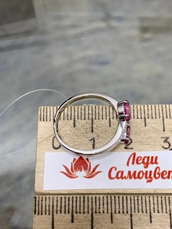 *Кольцо р.17,5 Розовый Топаз цв Белое арт. К222-6110ТРз-616 вес 2,07 г - фото 167962 *Кольцо р.17,5 Розовый Топаз цв Белое арт. К222-6110ТРз-616 вес 2,07 г - фото 167962