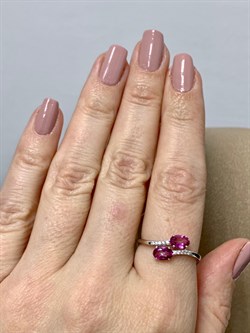 *Кольцо р.18,5 Розовый Топаз цв Белое арт. К222-6110ТРз-930 вес 2,16 г - фото 167976 *Кольцо р.18,5 Розовый Топаз цв Белое арт. К222-6110ТРз-930 вес 2,16 г - фото 167976