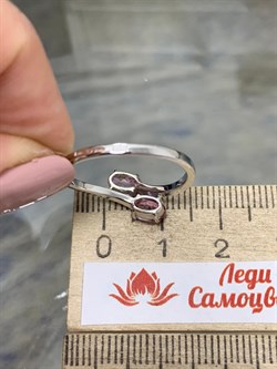 *Кольцо р.18,5 Розовый Топаз цв Белое арт. К222-6110ТРз-930 вес 2,16 г - фото 167977 *Кольцо р.18,5 Розовый Топаз цв Белое арт. К222-6110ТРз-930 вес 2,16 г - фото 167977