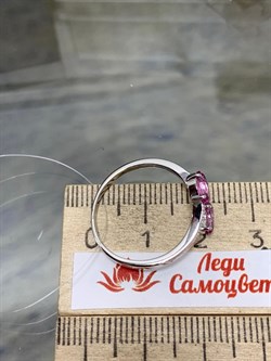 *Кольцо р.18,5 Розовый Топаз цв Белое арт. К222-6110ТРз-930 вес 2,16 г - фото 167979 *Кольцо р.18,5 Розовый Топаз цв Белое арт. К222-6110ТРз-930 вес 2,16 г - фото 167979