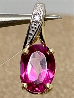 *Кулон Розовый Топаз цв Лимонное арт. П322-899ТРз-067 вес 0,88 г - фото 167998 *Кулон Розовый Топаз цв Лимонное арт. П322-899ТРз-067 вес 0,88 г - фото 167998