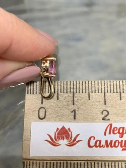 *Кулон Розовый Топаз цв Лимонное арт. П322-899ТРз-067 вес 0,88 г - фото 168000 *Кулон Розовый Топаз цв Лимонное арт. П322-899ТРз-067 вес 0,88 г - фото 168000