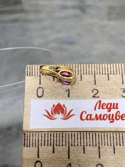 *Кулон Розовый Топаз цв Лимонное арт. П322-899ТРз-067 вес 0,88 г - фото 168001 *Кулон Розовый Топаз цв Лимонное арт. П322-899ТРз-067 вес 0,88 г - фото 168001