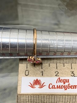 *Кольцо р.18 Розовый Топаз цв Красное арт. К122-6110ТРзк-077 вес 2,12 г - фото 168036 *Кольцо р.18 Розовый Топаз цв Красное арт. К122-6110ТРзк-077 вес 2,12 г - фото 168036