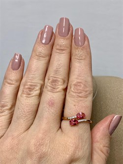 *Кольцо р.18 Розовый Топаз цв Красное арт. К122-6110ТРзк-077 вес 2,12 г - фото 168042 *Кольцо р.18 Розовый Топаз цв Красное арт. К122-6110ТРзк-077 вес 2,12 г - фото 168042