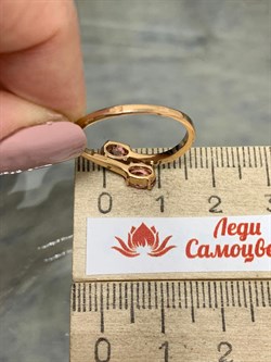 *Кольцо р.18 Розовый Топаз цв Красное арт. К122-6110ТРзк-077 вес 2,12 г - фото 168043 *Кольцо р.18 Розовый Топаз цв Красное арт. К122-6110ТРзк-077 вес 2,12 г - фото 168043