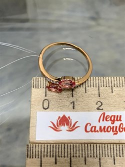 *Кольцо р.18 Розовый Топаз цв Красное арт. К122-6110ТРзк-077 вес 2,12 г - фото 168044 *Кольцо р.18 Розовый Топаз цв Красное арт. К122-6110ТРзк-077 вес 2,12 г - фото 168044