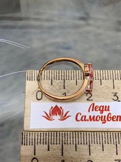 *Кольцо р.18 Розовый Топаз цв Красное арт. К122-6110ТРзк-077 вес 2,12 г - фото 168045 *Кольцо р.18 Розовый Топаз цв Красное арт. К122-6110ТРзк-077 вес 2,12 г - фото 168045