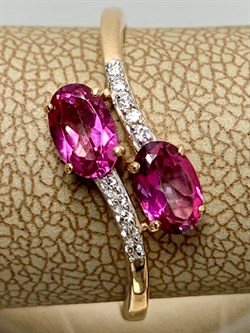 *Кольцо р.19 Розовый Топаз цв Красное арт. К122-6110ТРз-923 вес 2,21 г - фото 168052 *Кольцо р.19 Розовый Топаз цв Красное арт. К122-6110ТРз-923 вес 2,21 г - фото 168052