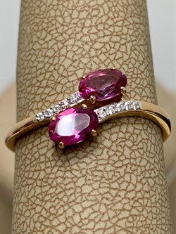 *Кольцо р.19 Розовый Топаз цв Красное арт. К122-6110ТРз-923 вес 2,21 г - фото 168054 *Кольцо р.19 Розовый Топаз цв Красное арт. К122-6110ТРз-923 вес 2,21 г - фото 168054