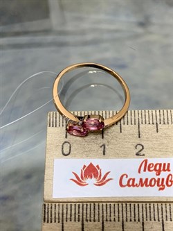 *Кольцо р.19 Розовый Топаз цв Красное арт. К122-6110ТРз-923 вес 2,21 г - фото 168057 *Кольцо р.19 Розовый Топаз цв Красное арт. К122-6110ТРз-923 вес 2,21 г - фото 168057