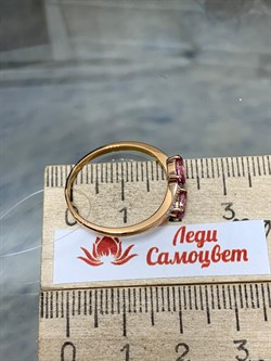 *Кольцо р.19 Розовый Топаз цв Красное арт. К122-6110ТРз-923 вес 2,21 г - фото 168058 *Кольцо р.19 Розовый Топаз цв Красное арт. К122-6110ТРз-923 вес 2,21 г - фото 168058