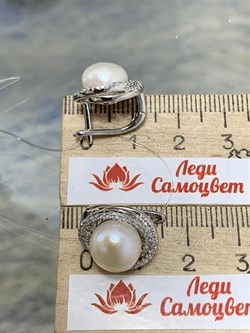 *Серьги Белый Жемчуг арт. PI-E00785-X-W-PN-X-W-588 вес 6,78 г - фото 169748 *Серьги Белый Жемчуг арт. PI-E00785-X-W-PN-X-W-588 вес 6,78 г - фото 169748