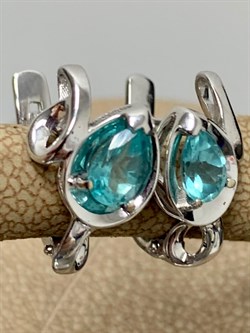 *Серьги Апатит цв Белое арт 2-206468-00-35-129 вес 3,41 г - фото 169872 *Серьги Апатит цв Белое арт 2-206468-00-35-129 вес 3,41 г - фото 169872