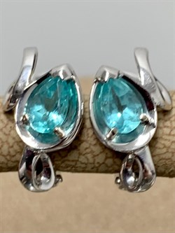 *Серьги Апатит цв Белое арт 2-206468-00-35-129 вес 3,41 г - фото 169876 *Серьги Апатит цв Белое арт 2-206468-00-35-129 вес 3,41 г - фото 169876