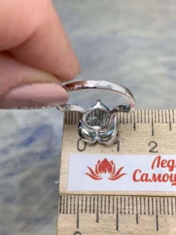 *Кольцо р.17,5 Голубой Топаз цв Белое арт. К220-815Т-273 вес 2,98 г - фото 170916