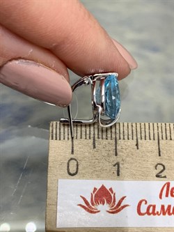 *Серьги Голубой Топаз цв Белое арт. С220-815Т-374 вес 3,73 г - фото 170926