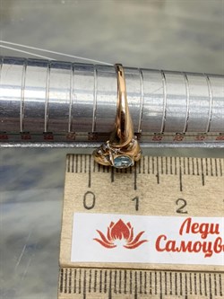 *Кольцо р.17,5 Голубой Топаз цв Красное арт. К122-5035ТФ-309 вес 2,3 г - фото 170973 *Кольцо р.17,5 Голубой Топаз цв Красное арт. К122-5035ТФ-309 вес 2,3 г - фото 170973