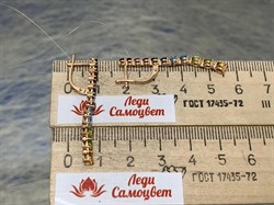 *Серьги Радуга Микс цв Красное арт. С120-5517М23-2-008 вес 3,6 г - фото 171007