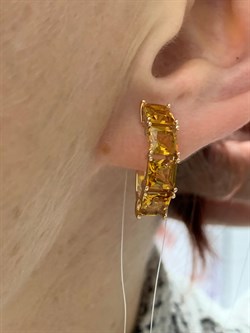 *Серьги Цитрин цв Красное арт. С120-2413Ц-003 вес 4,39 г - фото 171082 *Серьги Цитрин цв Красное арт. С120-2413Ц-003 вес 4,39 г - фото 171082