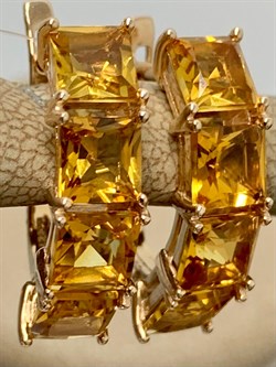 *Серьги Цитрин цв Красное арт. С120-2413Ц-003 вес 4,39 г - фото 171086 *Серьги Цитрин цв Красное арт. С120-2413Ц-003 вес 4,39 г - фото 171086