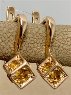 *Серьги Цитрин цв Красное арт. С120-5677Ц-961 вес 2,69 г - фото 171097 *Серьги Цитрин цв Красное арт. С120-5677Ц-961 вес 2,69 г - фото 171097