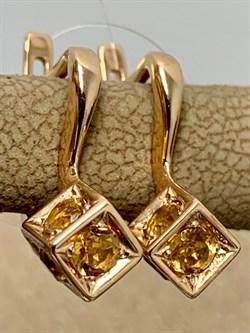 *Серьги Цитрин цв Красное арт. С120-5677Ц-961 вес 2,69 г - фото 171099 *Серьги Цитрин цв Красное арт. С120-5677Ц-961 вес 2,69 г - фото 171099