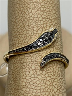 *Кольцо р.18 Змейка Черный Бр цв Лимонное арт. К/279-325-962, (вес 1.39 г) - фото 171184 *Кольцо р.18 Змейка Черный Бр цв Лимонное арт. К/279-325-962, (вес 1.39 г) - фото 171184