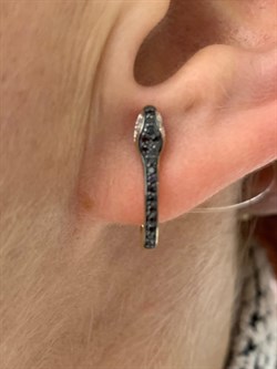 *Серьги Змейки Черный Бр цв Лимонное арт. С/279-325-566, (вес 2.21 г) - фото 171186 *Серьги Змейки Черный Бр цв Лимонное арт. С/279-325-566, (вес 2.21 г) - фото 171186