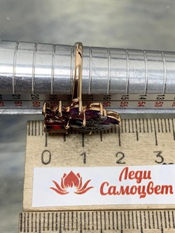 *Кольцо р.18,5 Аметист Гранат Микс цв Красное  арт. К124-5064М7-456 вес 3,17 г - фото 171222 *Кольцо р.18,5 Аметист Гранат Микс цв Красное  арт. К124-5064М7-456 вес 3,17 г - фото 171222