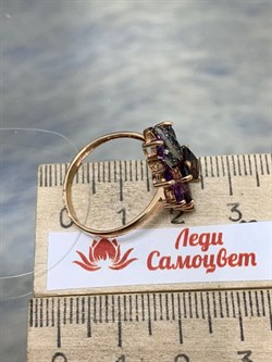 *Кольцо р.18,5 Аметист Гранат Микс цв Красное  арт. К124-5064М7-456 вес 3,17 г - фото 171231 *Кольцо р.18,5 Аметист Гранат Микс цв Красное  арт. К124-5064М7-456 вес 3,17 г - фото 171231