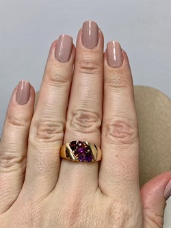 *Кольцо р.17,5 Родолит Аметист Микс цв Красное арт. К124-5868М7-216 вес 2,94 г - фото 171247