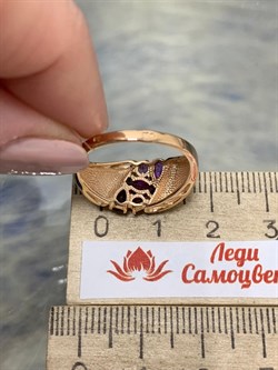 *Кольцо р.17,5 Родолит Аметист Микс цв Красное арт. К124-5868М7-216 вес 2,94 г - фото 171248