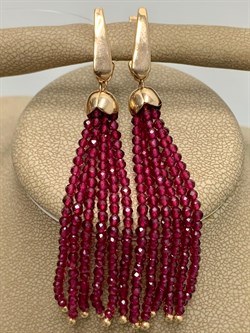 *Серьги Трансформеры Гранат Родолит цв Красное арт. С120-5493Гр-834 вес 7,82 г - фото 171393 *Серьги Трансформеры Гранат Родолит цв Красное арт. С120-5493Гр-834 вес 7,82 г - фото 171393