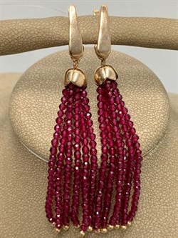 *Серьги Трансформеры Гранат Родолит цв Красное арт. С120-5493Гр-834 вес 7,82 г - фото 171394 *Серьги Трансформеры Гранат Родолит цв Красное арт. С120-5493Гр-834 вес 7,82 г - фото 171394