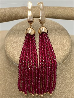 *Серьги Трансформеры Гранат Родолит цв Красное арт. С120-5493Гр-834 вес 7,82 г - фото 171397 *Серьги Трансформеры Гранат Родолит цв Красное арт. С120-5493Гр-834 вес 7,82 г - фото 171397