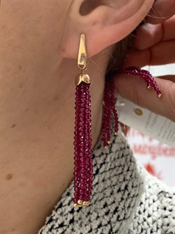 *Серьги Трансформеры Гранат Родолит цв Красное арт. С120-5493Гр-834 вес 7,82 г - фото 171398 *Серьги Трансформеры Гранат Родолит цв Красное арт. С120-5493Гр-834 вес 7,82 г - фото 171398