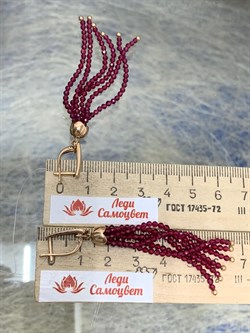 *Серьги Трансформеры Гранат Родолит цв Красное арт. С120-5493Гр-834 вес 7,82 г - фото 171400 *Серьги Трансформеры Гранат Родолит цв Красное арт. С120-5493Гр-834 вес 7,82 г - фото 171400