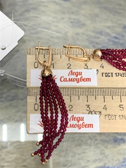 *Серьги Трансформеры Гранат Родолит цв Красное арт. С120-5493Гр-834 вес 7,82 г - фото 171401 *Серьги Трансформеры Гранат Родолит цв Красное арт. С120-5493Гр-834 вес 7,82 г - фото 171401