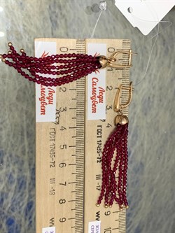 *Серьги Трансформеры Гранат Родолит цв Красное арт. С120-5493Гр-834 вес 7,82 г - фото 171402 *Серьги Трансформеры Гранат Родолит цв Красное арт. С120-5493Гр-834 вес 7,82 г - фото 171402