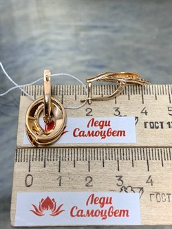 *Серьги Белый Фианит цв Красное и Лимонное арт. 02-4102-00-401-1113-48-001 вес 5,02 г - фото 171493 *Серьги Белый Фианит цв Красное и Лимонное арт. 02-4102-00-401-1113-48-001 вес 5,02 г - фото 171493