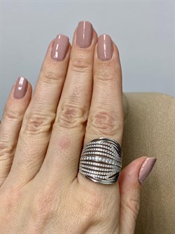 *Кольцо р.17,5 Белый Фианит Микро Вставки арт. SL-R00957-X-W-X-X-W-424 вес 5,04 г - фото 171536 *Кольцо р.17,5 Белый Фианит Микро Вставки арт. SL-R00957-X-W-X-X-W-424 вес 5,04 г - фото 171536